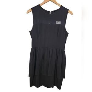 NWT H&M Black Peplum Mini Dress 12